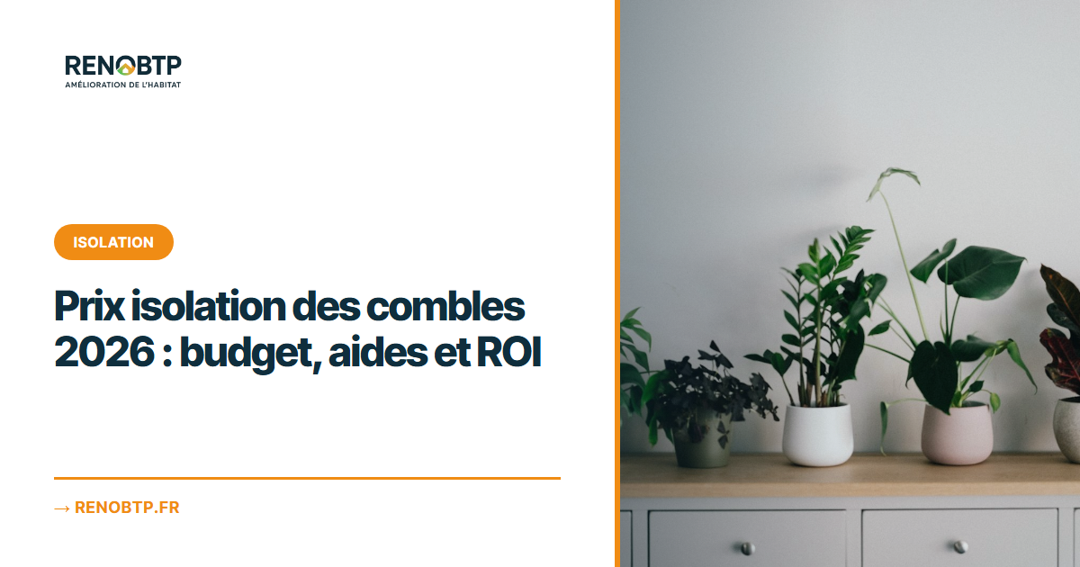 Prix isolation des combles 2026 : budget, aides et ROI