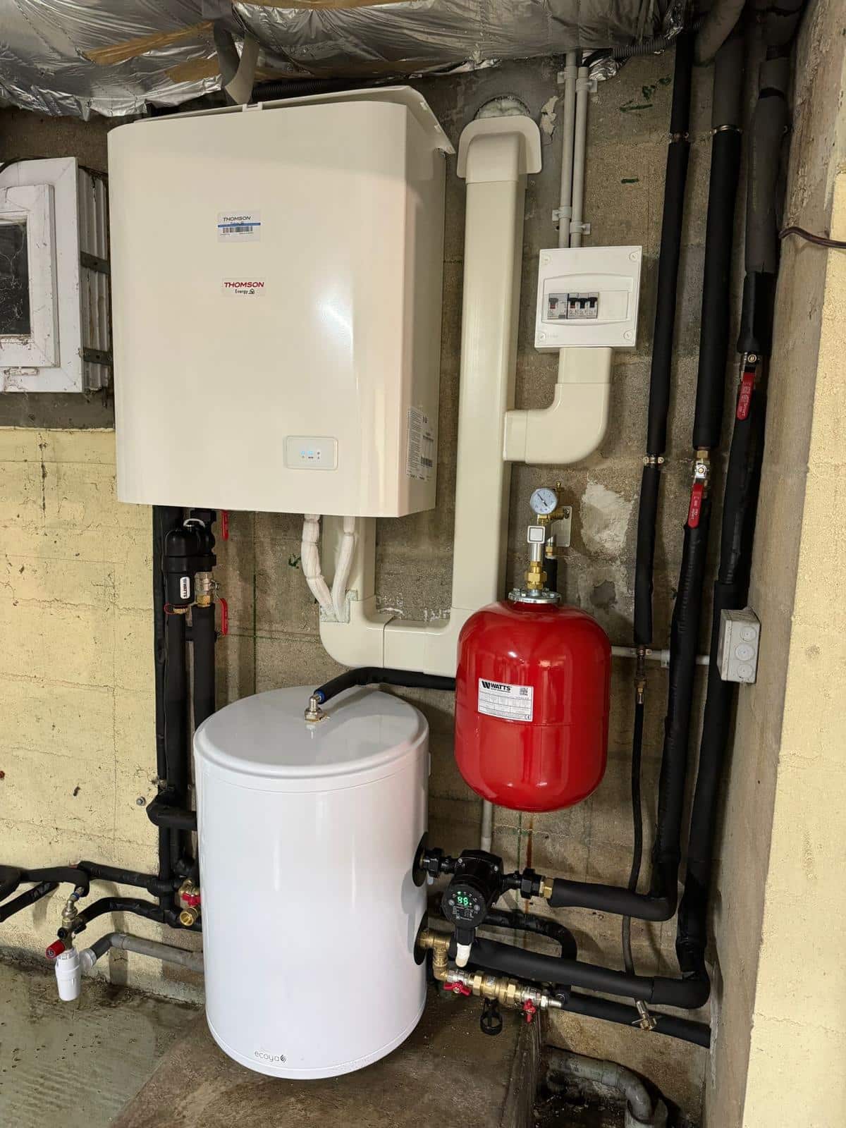Chaufferie Thomson — vue rapprochée circulateurs